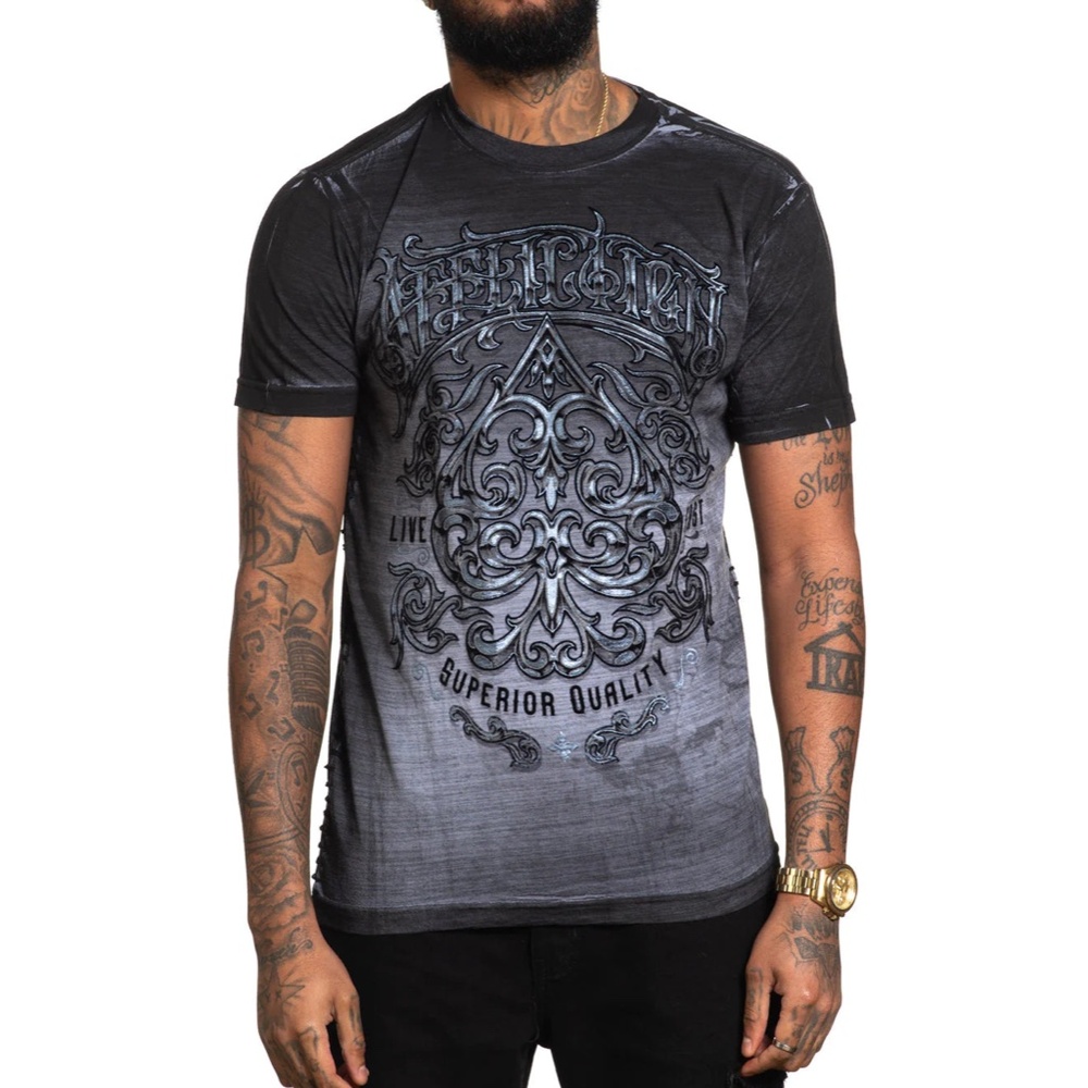 NWT Affliction Black Graphic Men's T-Shirt